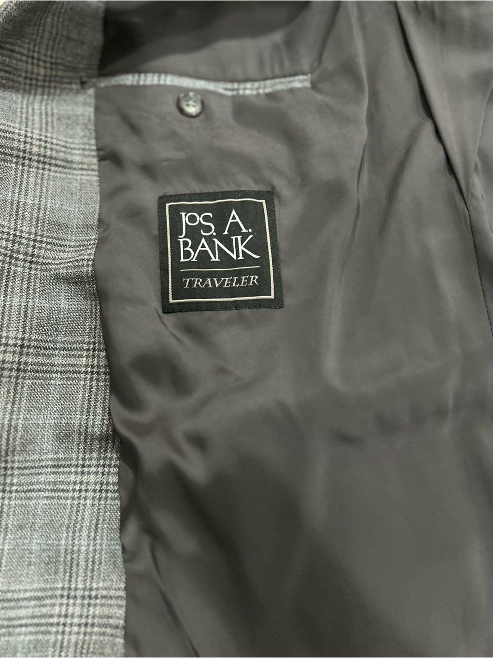 Joseph A. Bank Gray Glen Plaid 100% Wool Sport Coat - Picture 6 of 9
